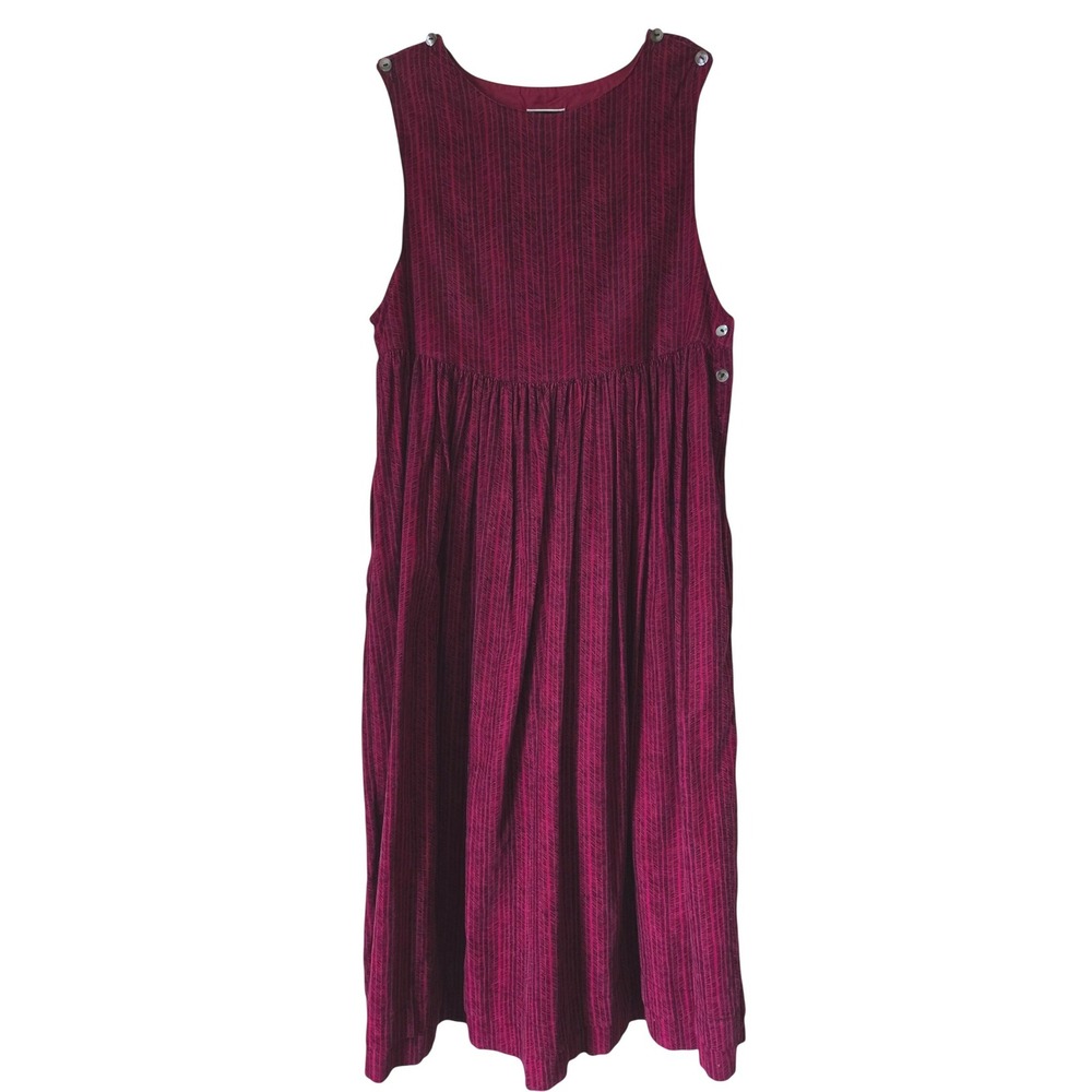 Vintage 80s Laura Ashley Womens 8 Pinafore Dress Jumper Teacher Academia Prairie